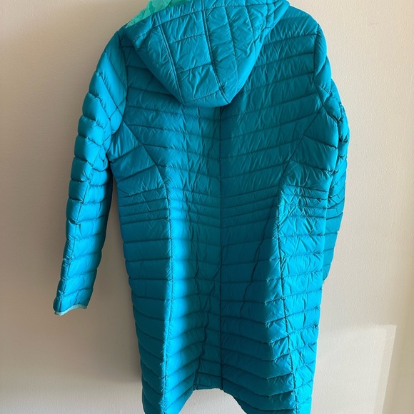 Lands' End Wanderweight Teal Puffer Coat - Picture 2 of 3